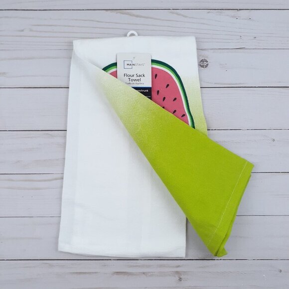 Flour Sack Kitchen Towel Watermelon Life is Sweet Summer - Picture 2 of 3
